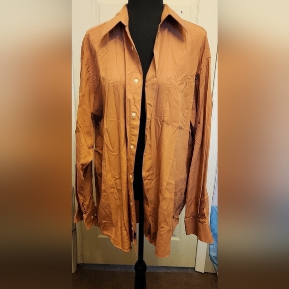 Men's Giorgio Brutini rust color Long Sleeve Button Down Shirt sz xl - Picture 1 of 5